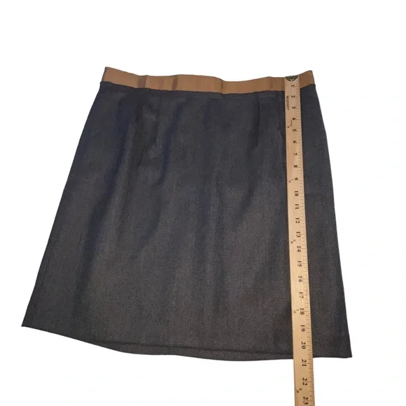 LOFT Wool Blend Brown Lined Pencil Skirt - Women’s 14 - Picture 4 of 10